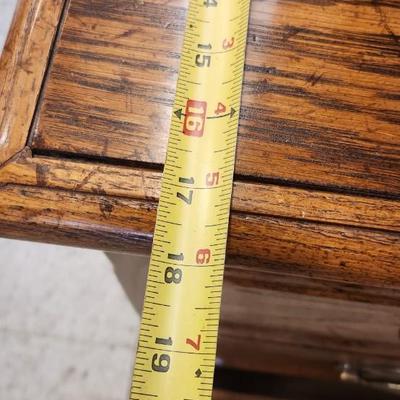 Sale Photo Thumbnail #647: Solid oak dresser with shadowbox mirror top. Pieces come apart...bring help loading