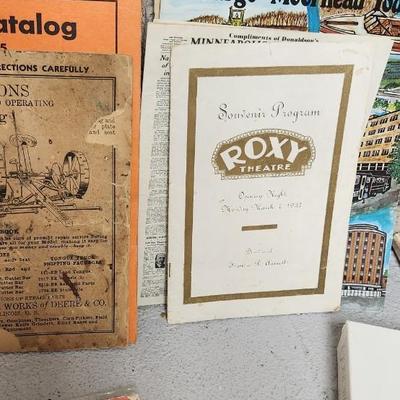 Sale Photo Thumbnail #678: Lot of misc stuffs. Check out the program from the Roxy....neat Fargo history.