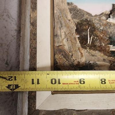 Sale Photo Thumbnail #706: Copper piece on wood and a really neat piece made from bark and moss etc