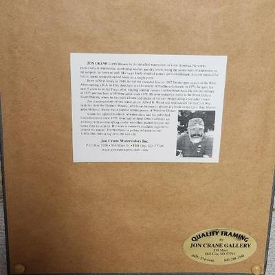 Sale Photo Thumbnail #721: Framed John Crane watercolor