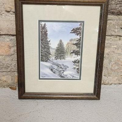 Sale Photo Thumbnail #719: Framed John Crane watercolor