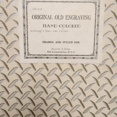 Sale Photo Thumbnail #741: The matting on this is particularly interesting. Neat hand colored engraving