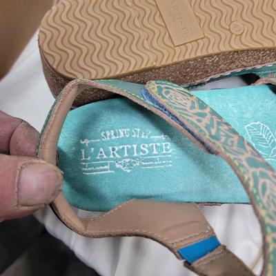 Sale Photo Thumbnail #815: Summer and winter right here. Sandals are a size 41 European and boots are a size 10. Both look to be unworn