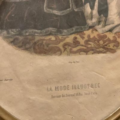 Oval solid wood frame La Mode Illustree