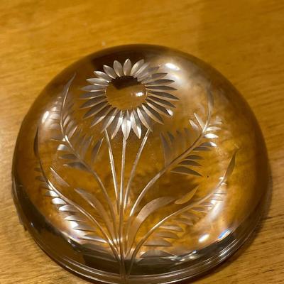 Zelasky’s custom cut glass paper weight