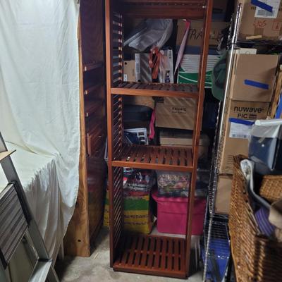 Sale Photo Thumbnail #826: 24" wide, 16" deep and 6'4"  tall missing one set of pegs for bottom shelf, universal kind of peg, easily purchased.