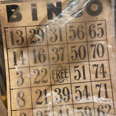 Vintage dominoes & bingo cards