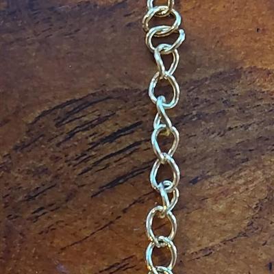 CC 18K GOLD PENDANT DIAMOND ZWAROVSKI NECKLACE