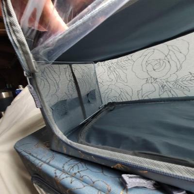 Sale Photo Thumbnail #975: Lot two of collapsible storage bins, see photos for measurements. Side metal supports