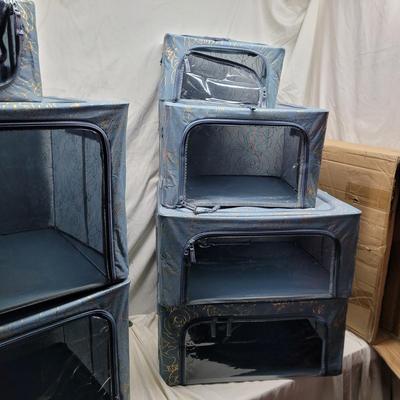 Sale Photo Thumbnail #979: Lot two of collapsible storage bins, see photos for measurements. Side metal supports