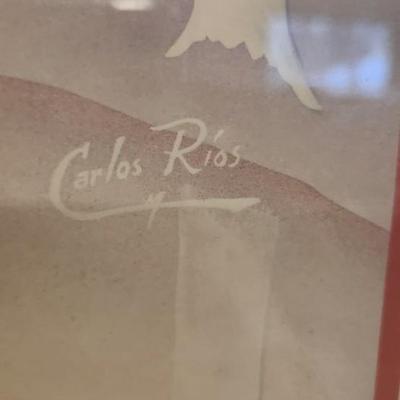 Lot of large framed prints