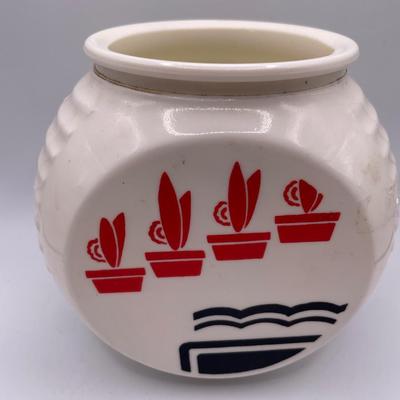 Fire King Vitrock grease jar