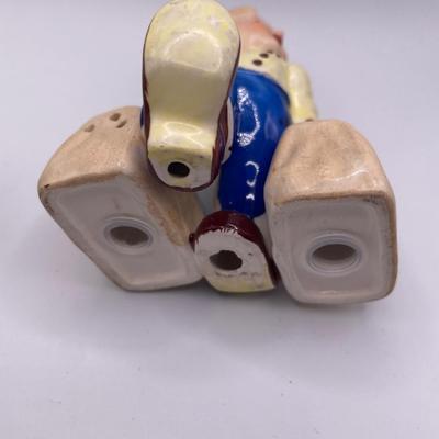 Bell Hop S&P and custard glass footed jar