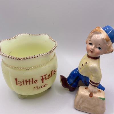 Bell Hop S&P and custard glass footed jar