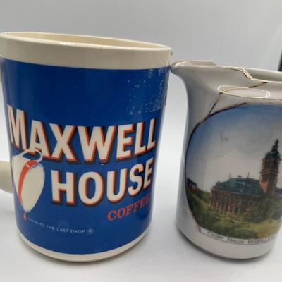 Maxwell house mug and WI creamer