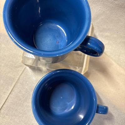 Two blue Fiesta mugs