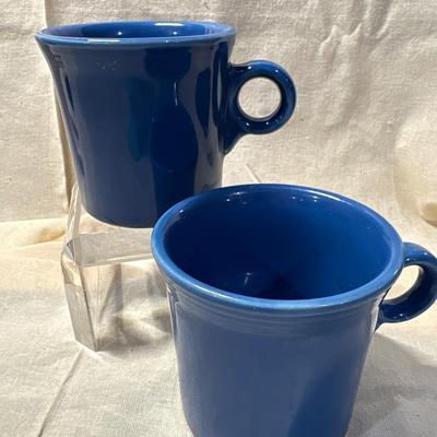 Two blue Fiesta mugs