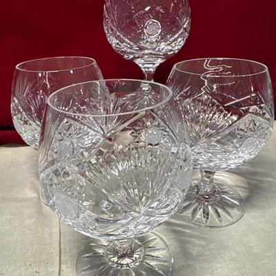 Four cut crystal brandy snifters!