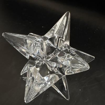 Set of 4 crystal star candle holders!