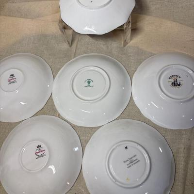 Six cups and saucers
