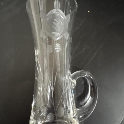 Set of six etched glass cordials!