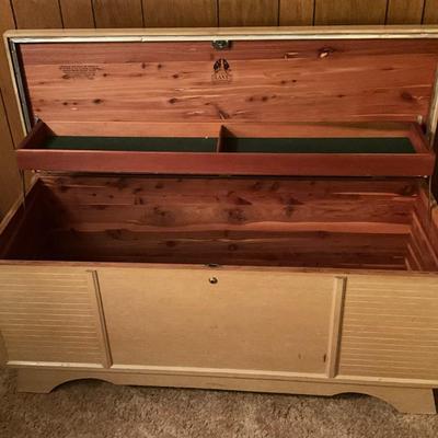 Sale Photo Thumbnail #150: Great for those extra blankets, shoes, entry seating.
Item located in bottom level so steps involved