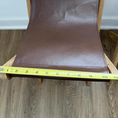 Leather folding accent stools