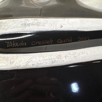 Large banana leaf ceramic tray