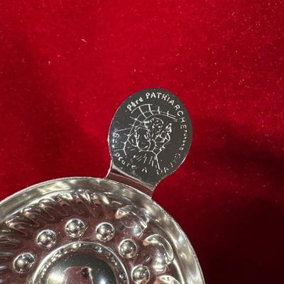 Set of two metal wine tasting cups