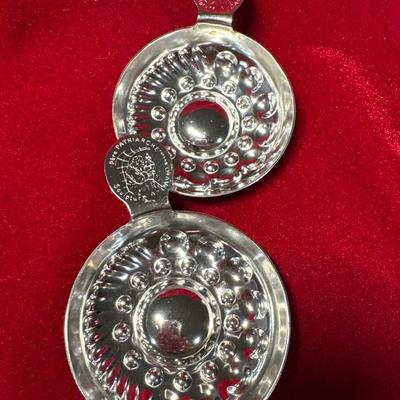 Set of two metal wine tasting cups