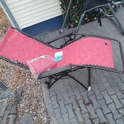 Sale Photo Thumbnail #1046: One is still boxed, took the other one out for photographs. They do adjay to a more comfortable position than pictured, I just set it up so you could see it. Both are red