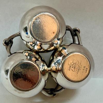 Andover Hall Silver Plate 3 Triple Toothpick Holder Set