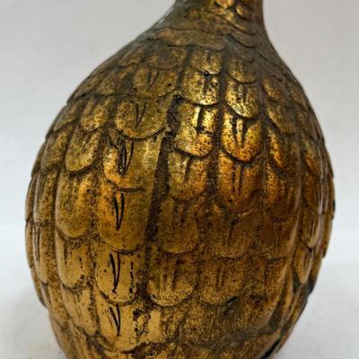 BRONZE PARTRIDGE BIRD paperweight or figurine mid-century modern