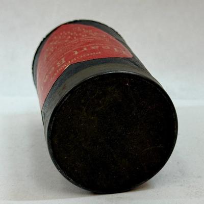 HEART BEATS antique game wooden spelling blocks in can 1916 LOCTAALDEN Saginaw Michigan