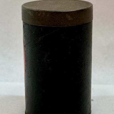 HEART BEATS antique game wooden spelling blocks in can 1916 LOCTAALDEN Saginaw Michigan