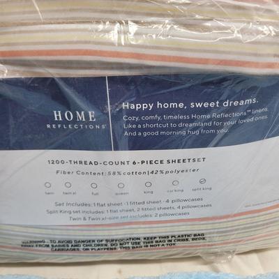 Sale Photo Thumbnail #1068: A split king sheet set gives you an extra fitted sheet and these are the softest pajamas I've ever touched