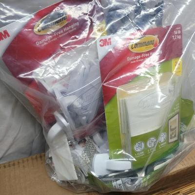 Sale Photo Thumbnail #1094: Hanging items are both sticky and velcro. Reed blind could be used outdoors or indoors.