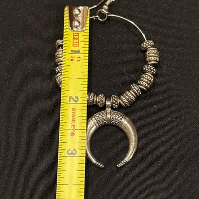 Crescent Moon hoop earrings