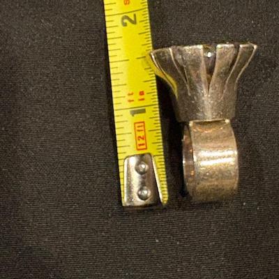 Sterling Silver Modernist Ring with Crystal Stone