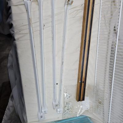 Sale Photo Thumbnail #1190: Cabinet, shelf with hardware, magnetic knife holder, shelving unit new, adjustable lap tray