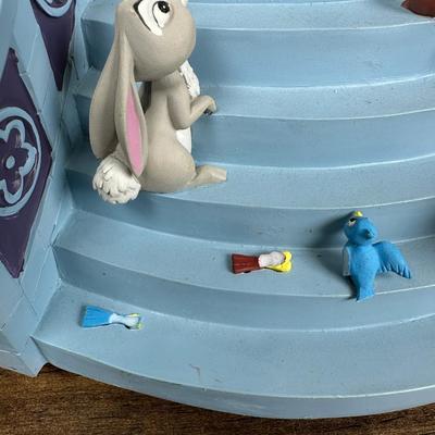 Rare Disney's Sleeping Beauty Aurora With Fairies Snow Globe Music Box Night