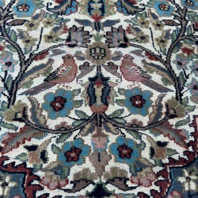 Antique Hand-Knotted Persian Rug  Floral Medallion Design  Wool With Possible Silk-Cleaned Professionally 
