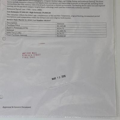 Antique Bible With Old & New Testament  Late 1700s / Early 1800s