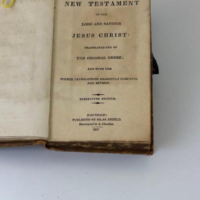 Antique 1827 New Testament & 18281831 Handwritten American Religious Journal  Exceptional Early Faith 