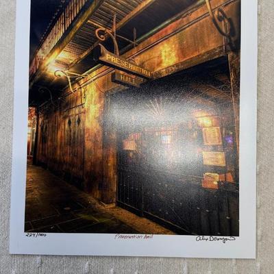 Limited Edition Signed Photograph Preservation Hall  New Orleans Jazz Landmark