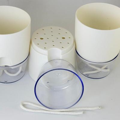 Lot Includes Three Sets Of Self Watering Plant Pots New