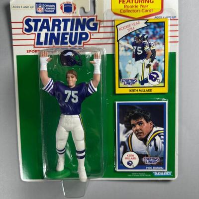 Kenner Starting Lineup Vintage Sealed Sports Collectible Figure Includes Rookie Year Card 