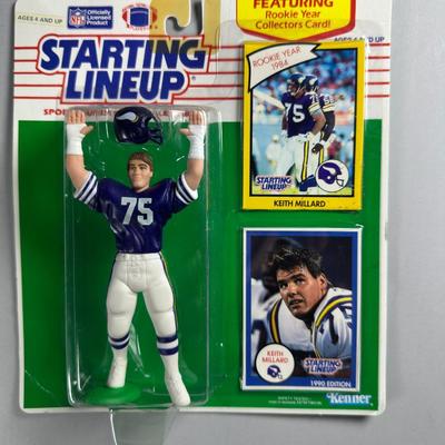 Kenner Starting Lineup Vintage Sealed Sports Collectible Figure Includes Rookie Year Card 