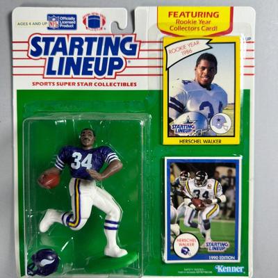 Kenner Starting Lineup Vintage Sealed Sports Collectible Figure Includes Rookie Year Card 