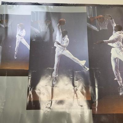 Large Lot Of Vintage Sports Posters  NBA, NFL & MLB Legends (Jordan, Bo Jackson, 49ers, Giants)